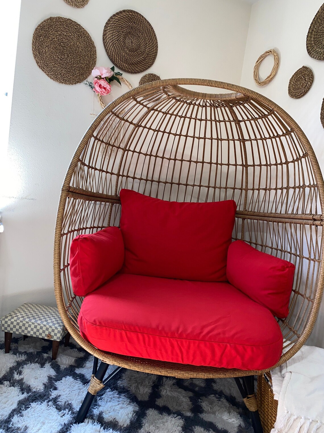 Target Egg Chair Outdoor Covers Only Cincinnati Red Etsy