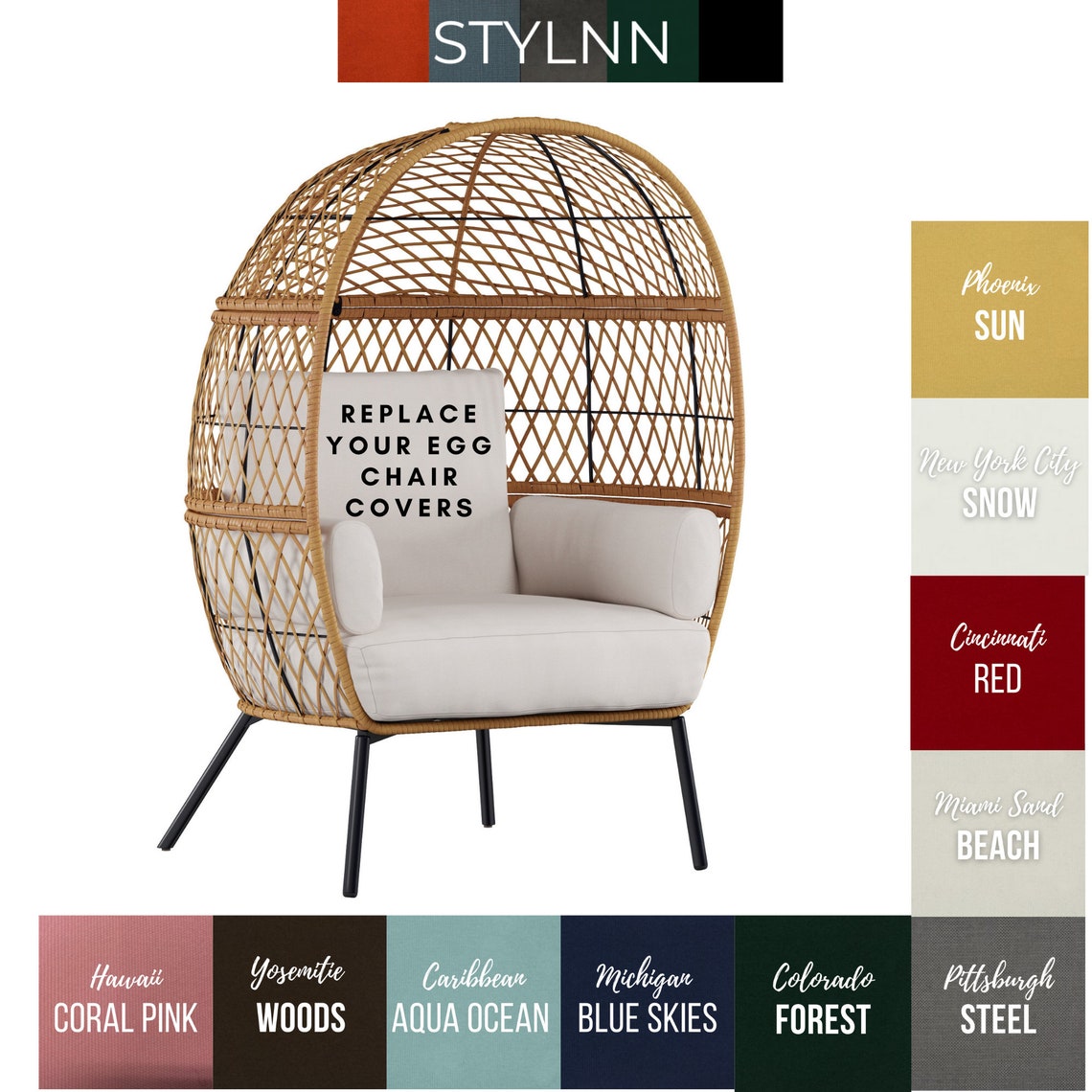 Egg Chair Replacement Covers Only Etsy