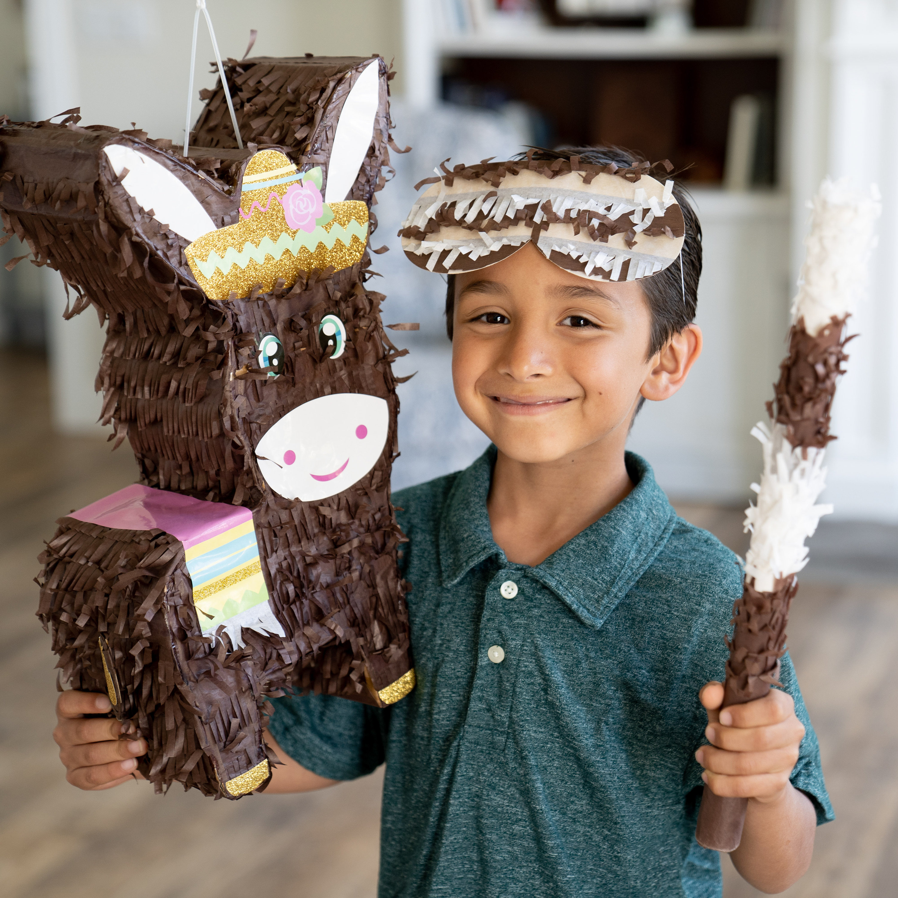 Como Hacer Una Piñata Piñata De Excavadora Para Fiestas - Incluye Palo Y Venda Para Los Ojos Juguetes Para Piñatas