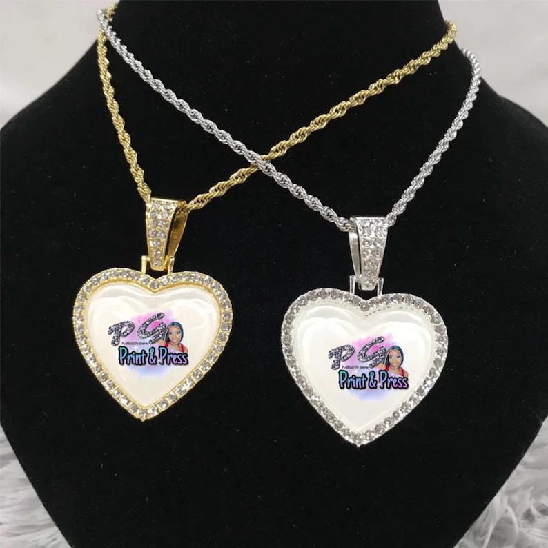 Sublimation BLANK heart necklace