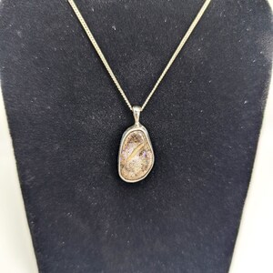 Andamooka Opal Silver Pendant