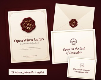 Christmas Far From Home Open When Letters, 24 Printable Envelopes