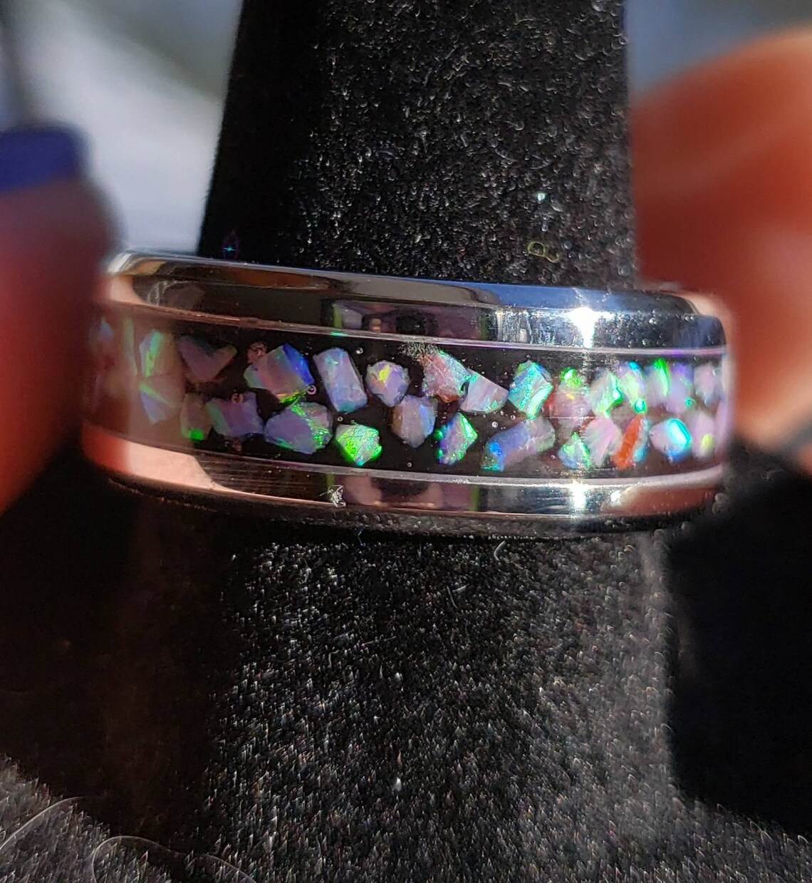 Crushed Opal Ring Etsy