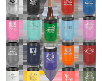 Polar Camel Insulated Beverage Holder - Regular Size 12 oz can or bottle - Powder Coated - Custom Laser Engraved and Personalized