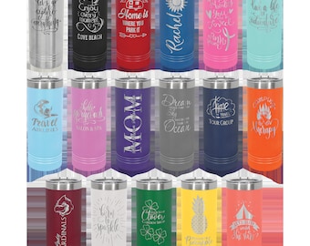 22 oz. Polar Camel Insulated "Skinny" Tumbler - Powder Coated - Custom Laser Engraved and Personalized - Single or Double Sided Etch