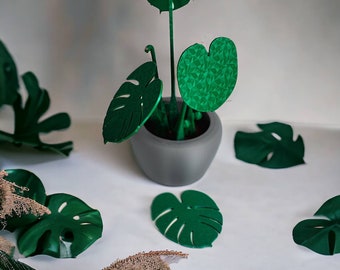 Monstera posavasos magnético taza de café de cristal - posavasos de taza - posavasos magnético