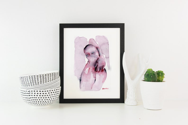 gay artwork modern paintings human figure painting minimalistic male physique art black and white prints original watercolor