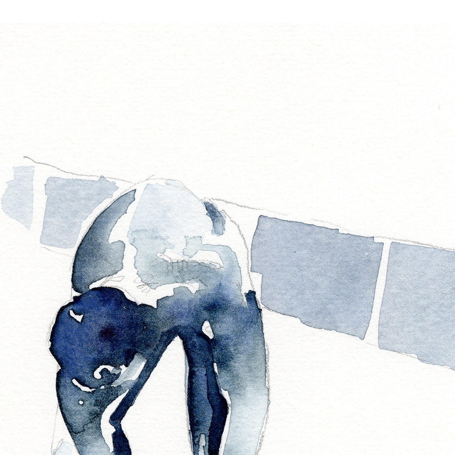 Gay art abstract male art queer artist sensual watercolor Etsy