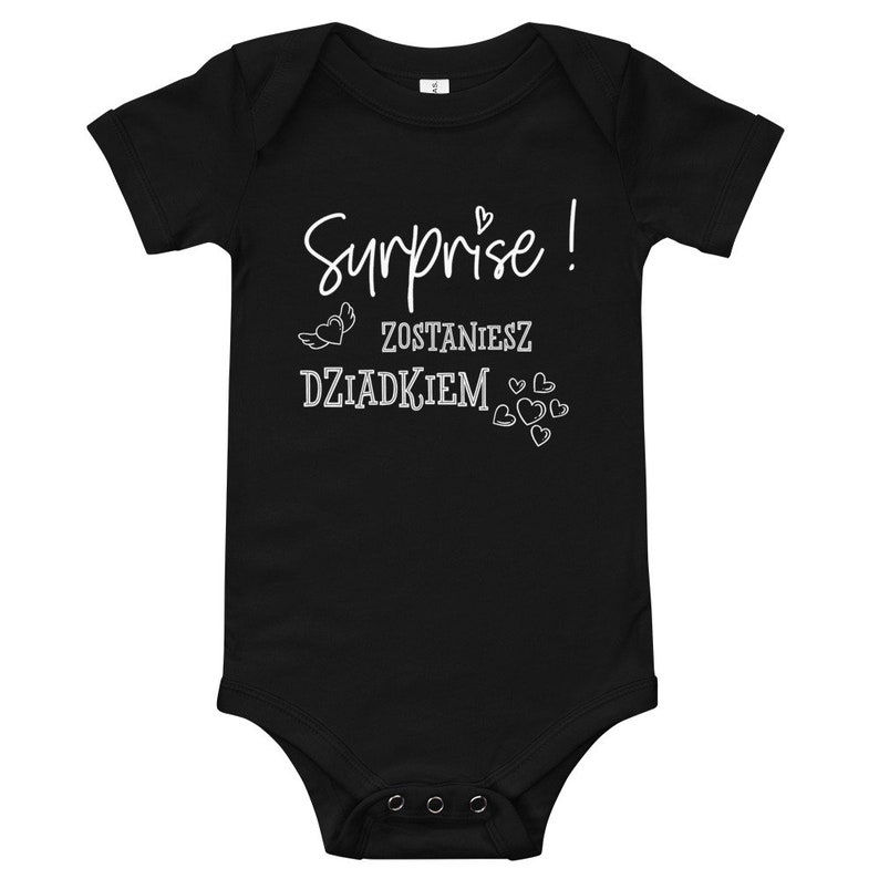 Polish Grandfather Pregnancy Announcement Body Gift Gratulacje dla Dziadka Surprise Zostaniesz Dziadkiem Niespodzianka Bodysuit
