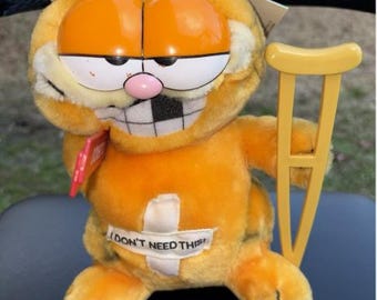Vintage Garfield I Don't Need This...Garfield Plush Stuffed Animal 1978 -1981
