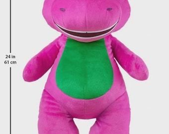 Fisher-Price Barney's World Jumbo Barney Plush, 26-inch Figure, Large Scale & Soft Texture