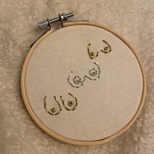 Metallic Breast Embroidery