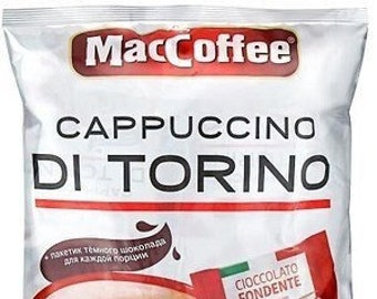 15 pcs Coffee drink 3in1 MacCoffee Cappuccino Di Torino with dark chocolate