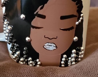 Melanin Queen Locs Bling Mug