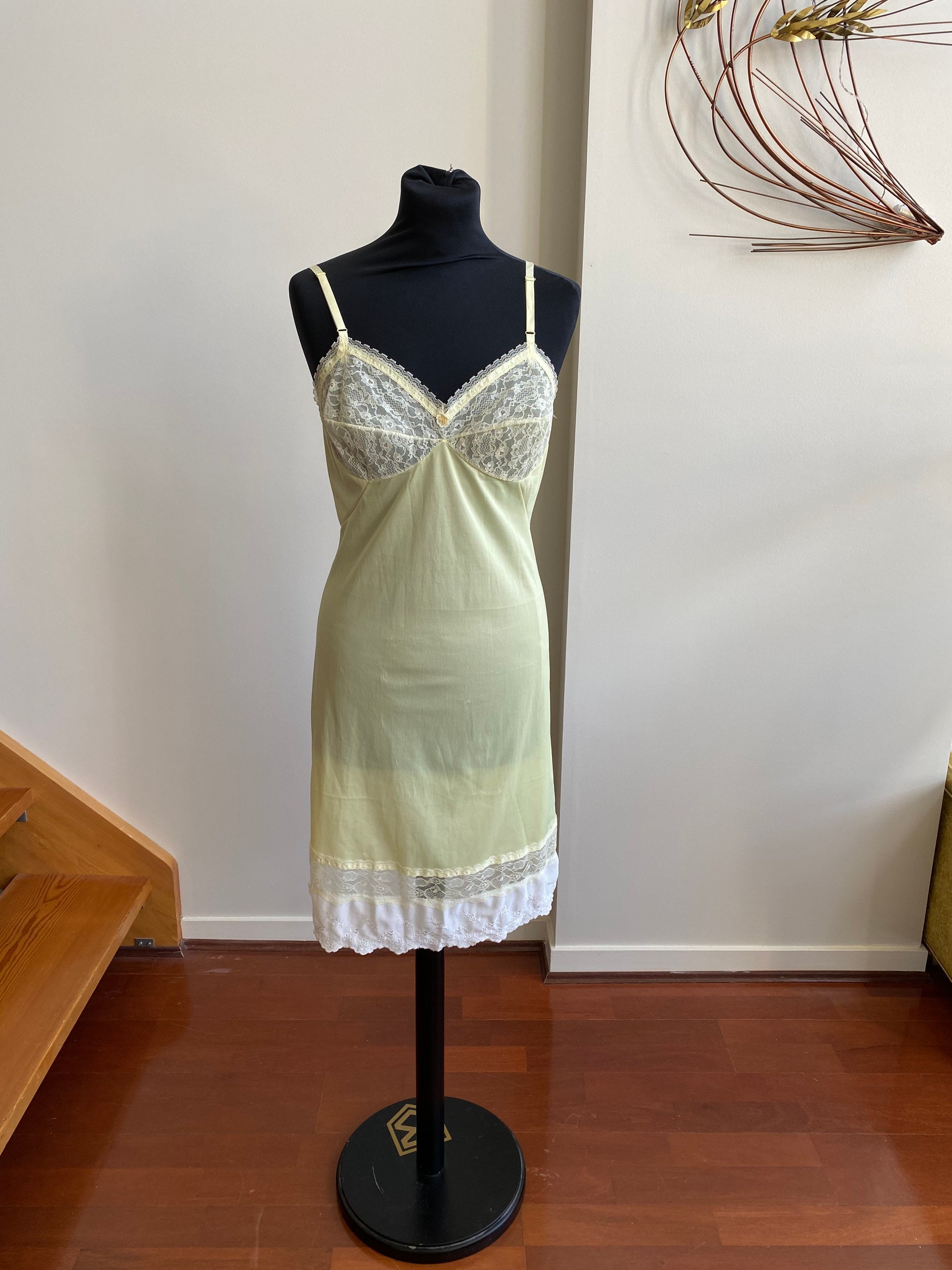 ワンピース ETMON Slip Drape Lace Dress, Yellow il_fullxfull.2481652891_3m4a.jpg