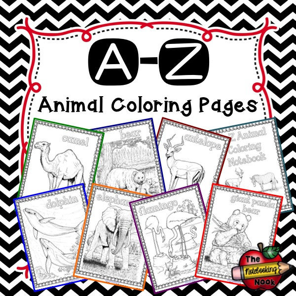 AZ Animal Coloring Pages Etsy