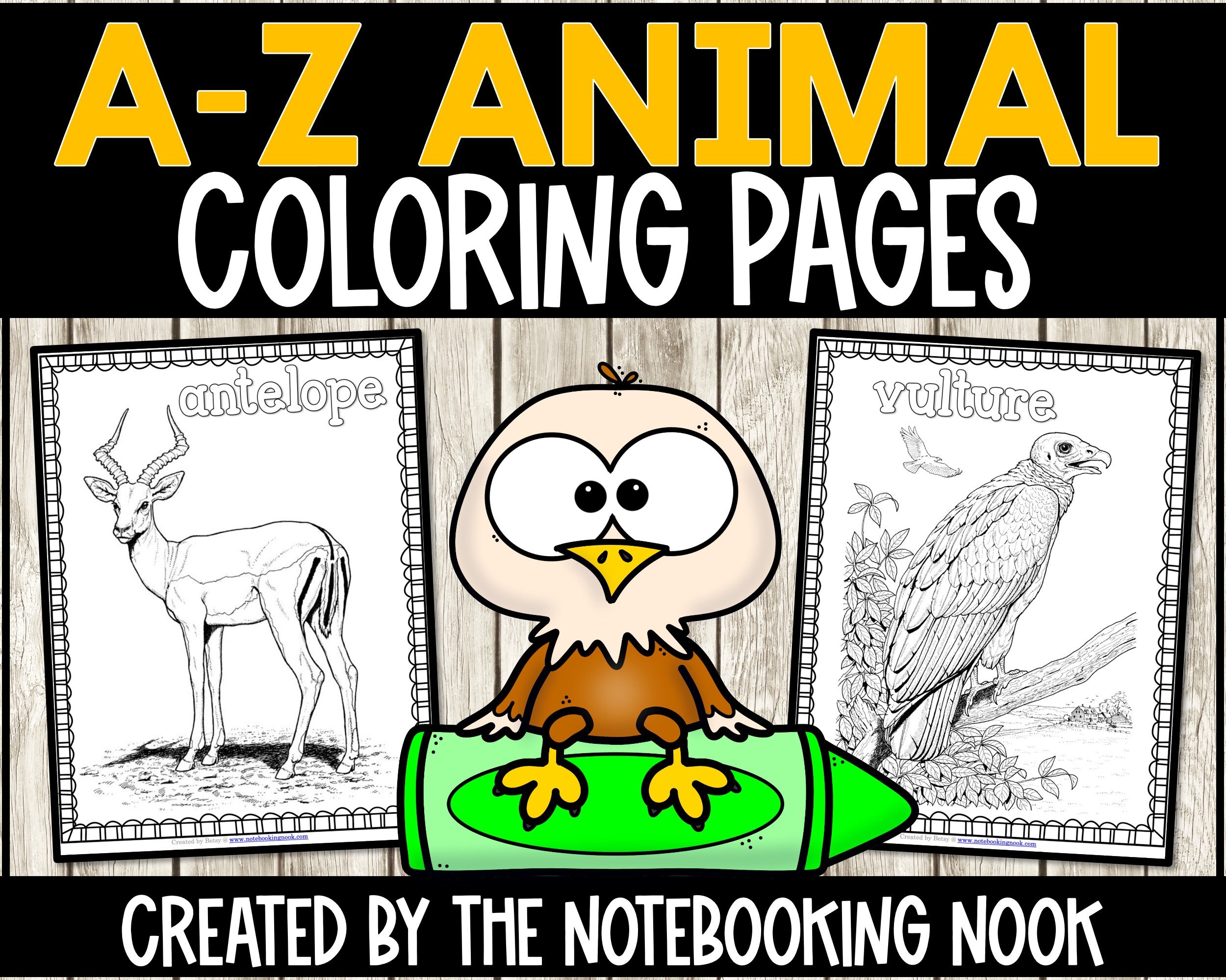 AZ Animal Coloring Pages Etsy