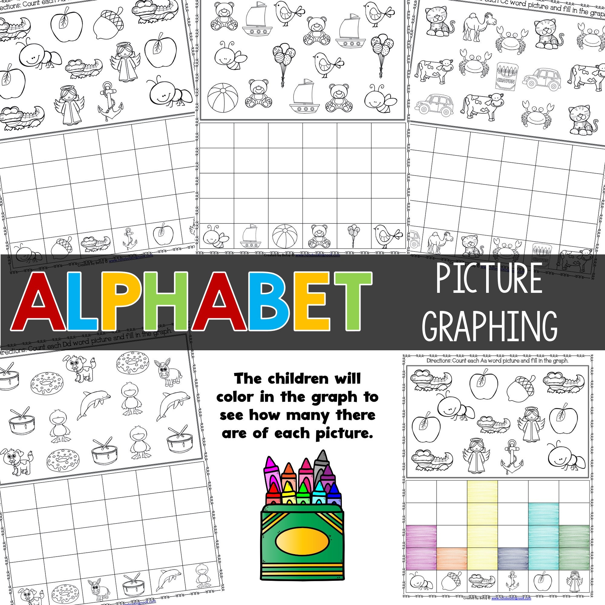 Alphabet Picture Graphing - Etsy