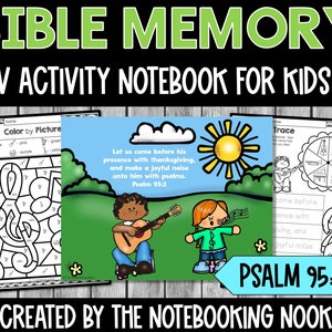 Bible Memory Verse (KJV) Activity Notebook for Psalm 95:2