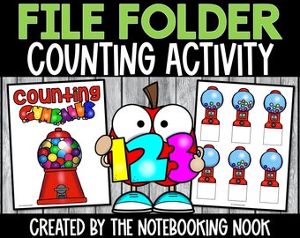 15 Counting File Folder Activities - Numbers 0-10