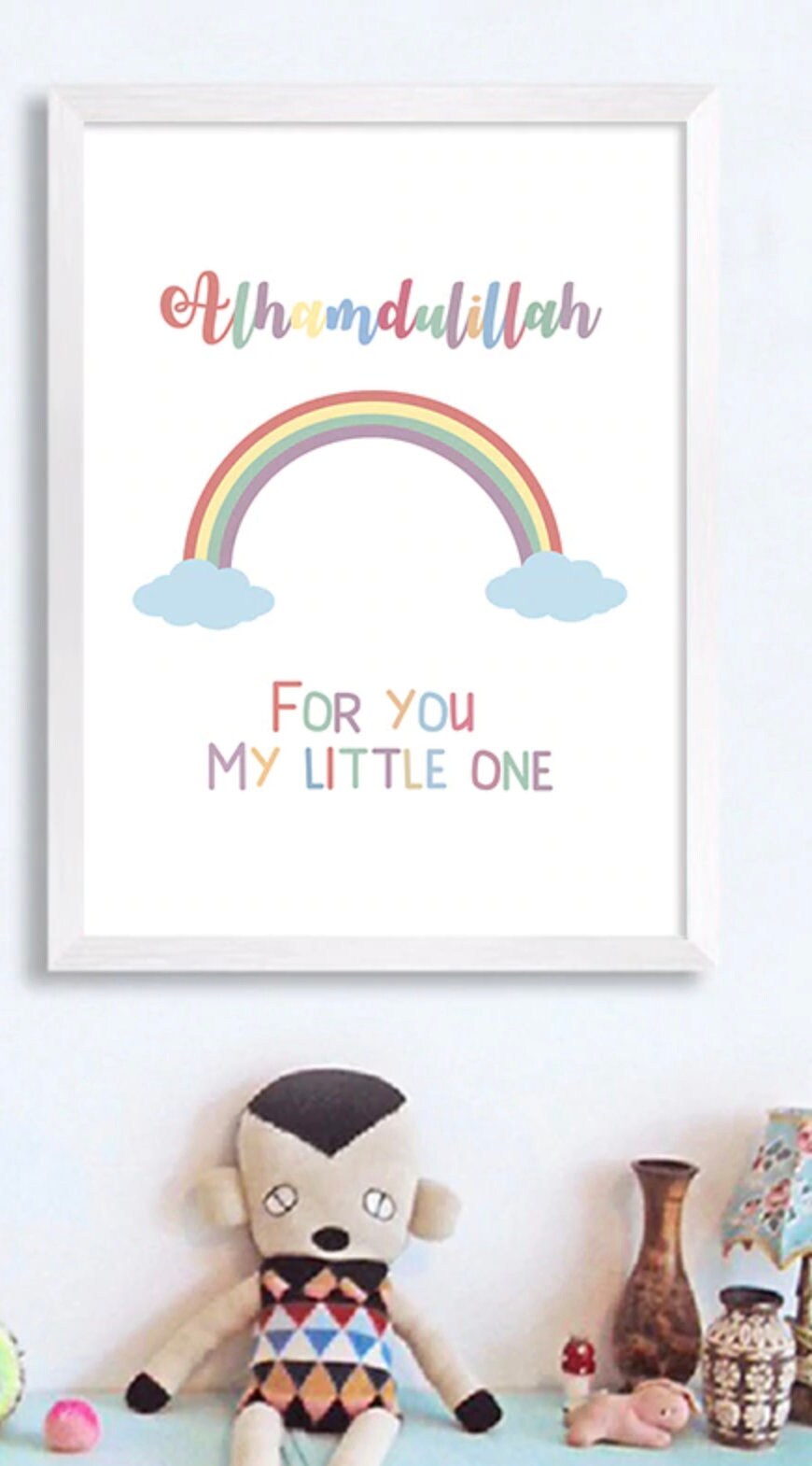 Islamic Nursery Kids DIGITAL Print / Posters / Alhamdullilah Dua Muslim