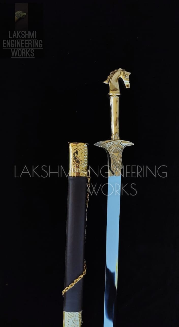 Buy PERSONALISED BAHUBALI INDIAN Blunt Edge Sword Brass Online in ...