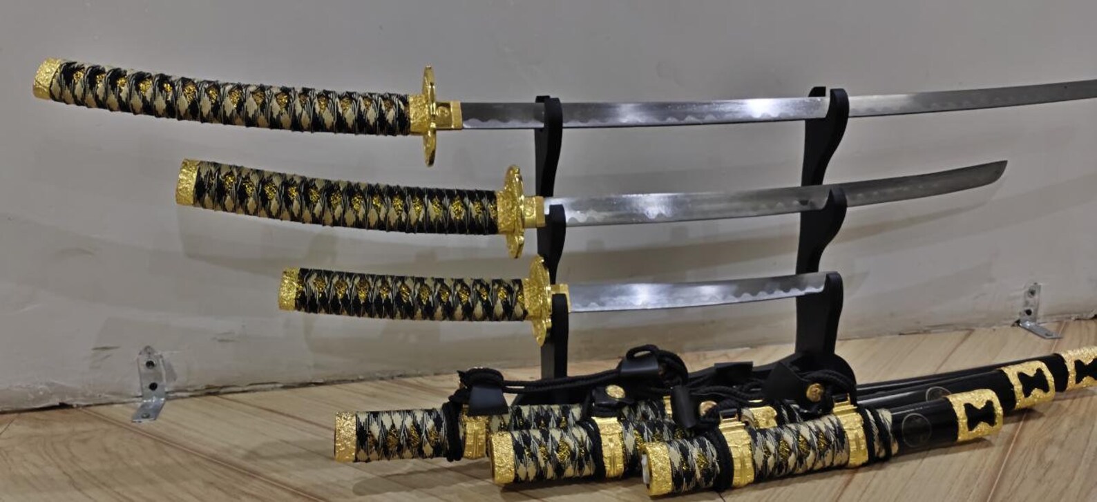 JAPANESE Triple KATANA SET 3 Samurai Swords With Scabbard Etsy