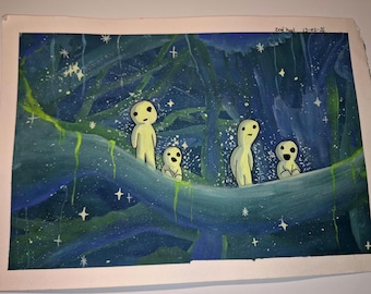 Princess Mononoke Kodoma painting