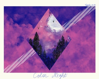 Póster decoración &quot;Paisaje&quot;, nebulosa.