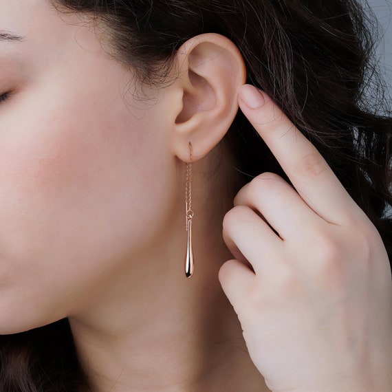 Etsy threader earrings sale