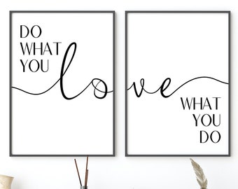 Entrepreneur Art, Do What You Love Love What You Do, Cubicle Decor, Office Wall Art, Motivational Sign, Inspirational Wall Art, PRINTABLE