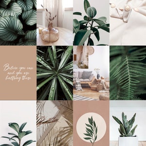 Wall Collage Kit, Botanical BOHO Aesthetic, DIGITAL DOWNLOAD, 70 pcs image 4