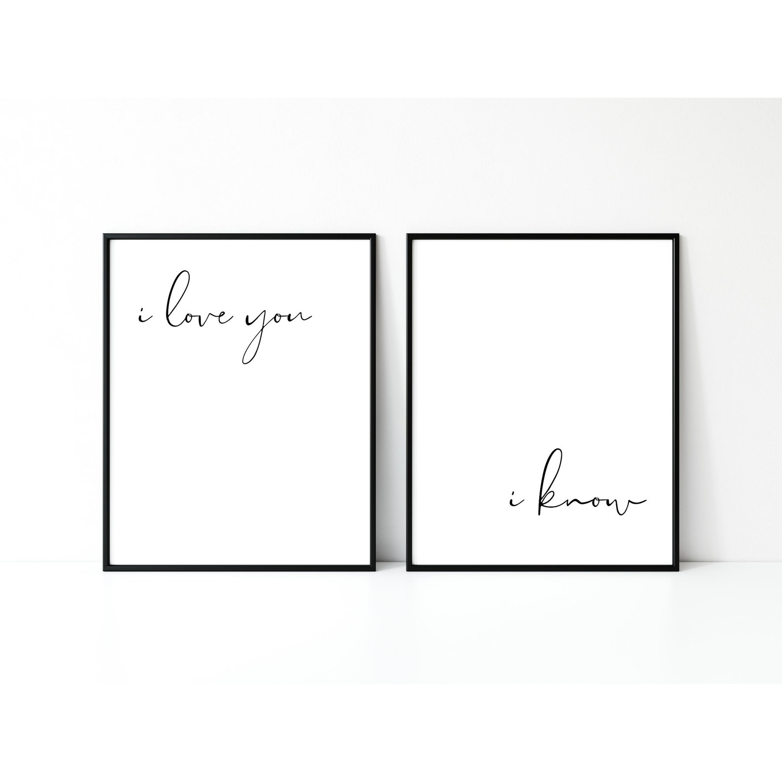I Love You I Know Above Bed Decor Printable Wall Art 2 Etsy