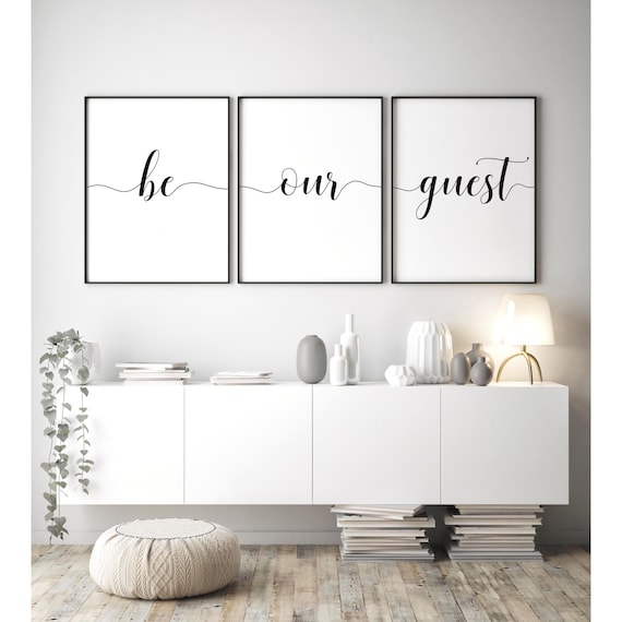 Be Our Guest Sign Guest Room Decor Airbnb Sign Be Our Guest - Etsy
