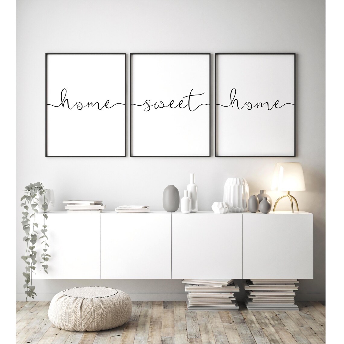 Home Sweet Home Sign 3 Piece Wall Art Living Room Wall Art - Etsy