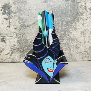 Pen and Pencil Holder Maleficent Makeup Brush Holder Sleeping
