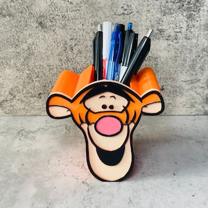 Pen and Pencil Holder | Tigger Makeup Brush Holder | Marker Holder | Pen and Pencil Case