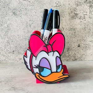 Pen and Pencil Holder | Daisy Makeup Brush Holder | Desk Accessories | Marker Holder