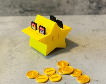Switch Game Card Holder | Mario Star Game Cartridge Holder | Mario Brothers | Game Cartridge Case