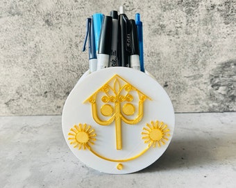 Pen and Pencil Holder | Clock Face Makeup Brush Holder | Marker Holder | Pen and Pencil Case