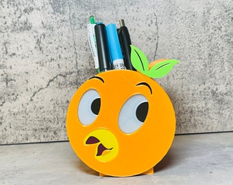 Pen and Pencil Holder | Orange Bird Makeup Brush Holder | Marker Holder | Pen and Pencil Case