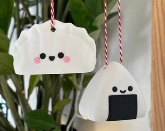 Dumpling & Onigiri Christmas Ornaments
