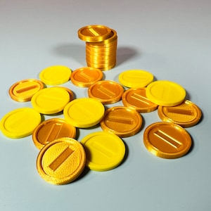 Mario Coins / 3D Printed Prop Coins