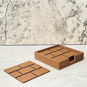 Mario Bros Brick Block Coasters | Game Room Coasters | Video Game Coasters
