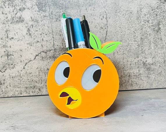 Pen and Pencil Holder Orange Bird Makeup Brush Holder Marker Holder Pen and Pencil  Case 