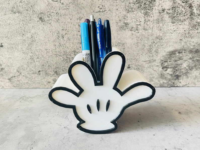 Disney Pen and Pencil Holder Mickey Mouse Hand Makeup Brush Etsy