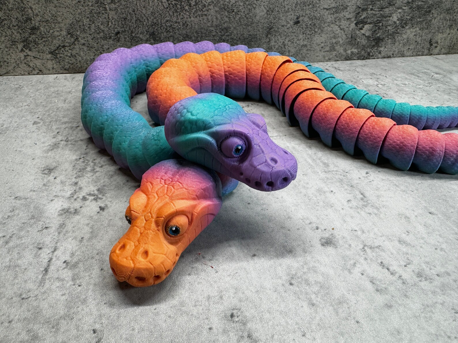 Python Fidget 3D Printed Articulated Ball Python Snake / Fidget Toy - Etsy