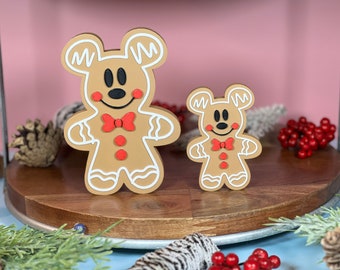 ジンジャーブレッドのミッキーとミニーのティアトレイのクリスマス