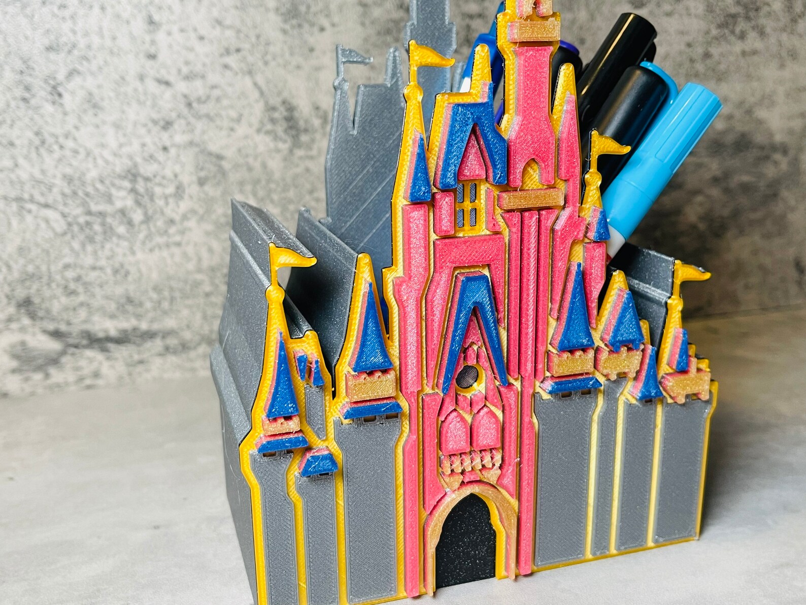 Disney Pen and Pencil Holder Disneyworld Castle Makeup Brush Etsy