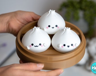 Kawaii Cute Dim Sum Basket / Bao in Basket